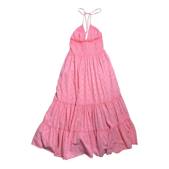 Free People Pink Strapless Pintuck Paradise Maxi Dress Womens S Free People Pink Strapless Pintuck Paradise Maxi Dress Womens S